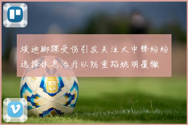 埃迪脚踝受伤引发关注大中锋纷纷选择休息治疗以防重蹈姚明覆辙